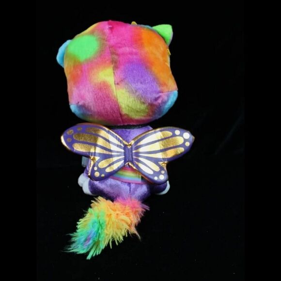 Rainbow Butterfly Unicorn Kitty 14" DJ Felicity Plush. - Picture 4 of 6